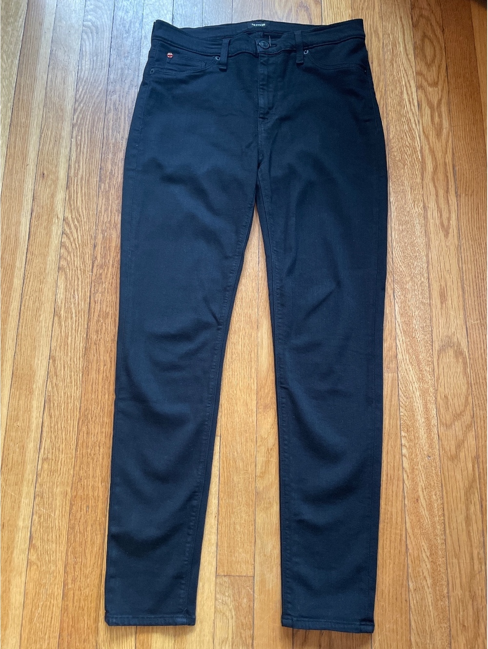 Hudson Nico Black Mid Rise Super Skinny Stretch Jeans 31 Y2K Indie Sleek Edgy